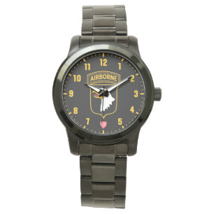 Montre 101e division aéroportée Acier noir