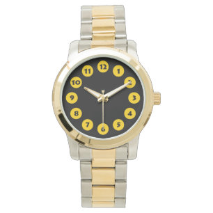 Montre 12 Spots - Ambre avec noir