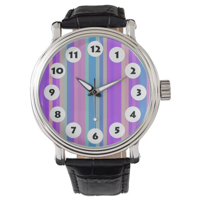 Montre 12 Spots - Bandes de couleurs (devant)