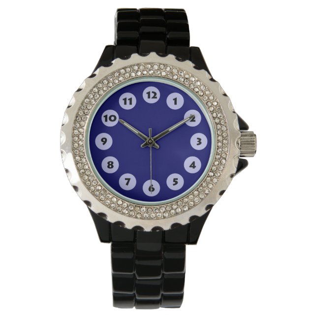Montre 12 Spots - Poudre bleu sur la marine profonde (devant)