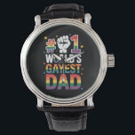 Montre #1 Le papa le plus gay du monde Fête des pères drô<br><div class="desc">#1 Le papa le plus gay du monde Drôle Fête des pères LGBT Pride Arc-en-ciel</div>