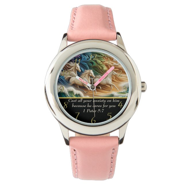 Montre 1 Pierre 5:7 cascades dans la vallée  (devant)
