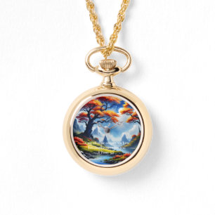 Montre 1 Pierre 5:7 croix sur une montagne