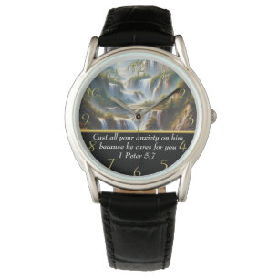 Montre 1 Pierre 5:7 La foi chrétienne a cascade