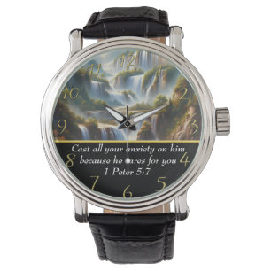Montre 1 Pierre 5:7 La foi chrétienne a cascade