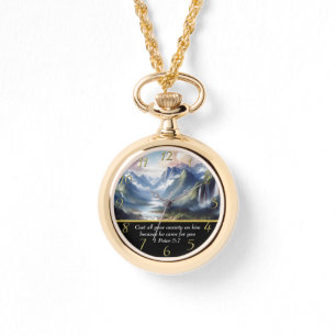 Montre 1 Pierre 5:7 lac moutain