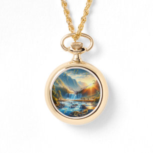 Montre 1 Pierre 5:7 Prière pour la foi chrétienne d'or