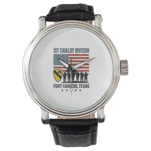 Montre 1ère Division de Cavalerie Fort Hood Vintage Milit