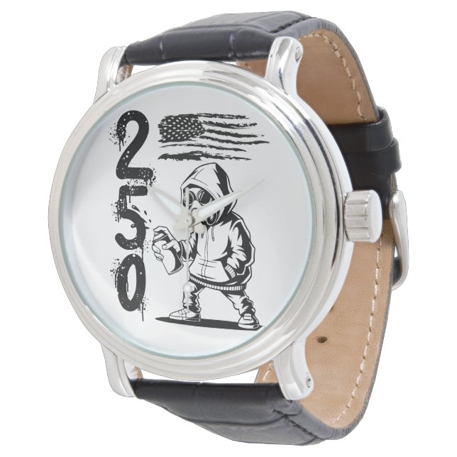 Montre 250 Years of Freedom Funny Eagle 4th of July 2026  (Incliné)