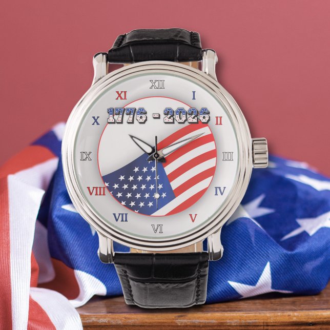 Montre 250 Years USA Freedom 1776-2026 Patriotic  (Créateur téléchargé)