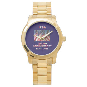 Montre 250e anniversaire USA Patriotic American Flags