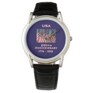 Montre 250e anniversaire USA Patriotic American Flags