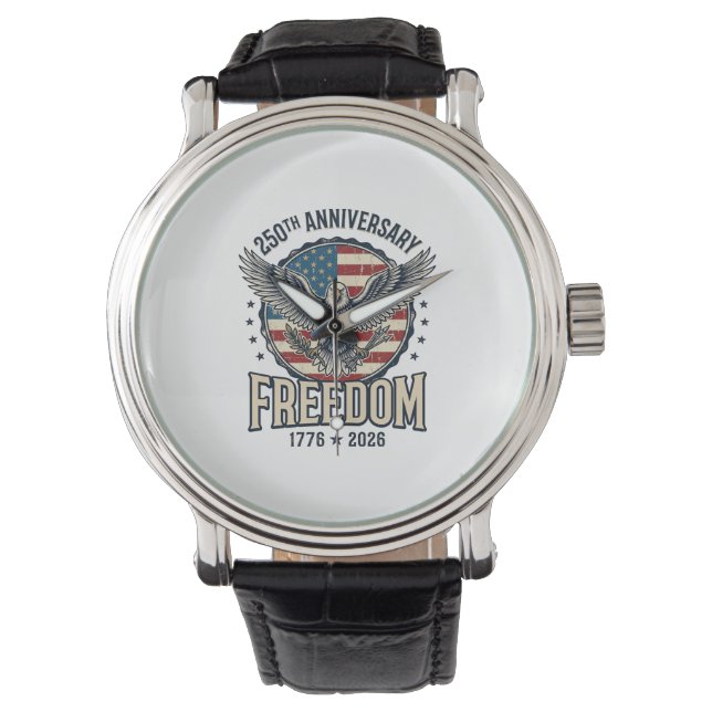 Montre 250th Anniversary Freedom Eagle Patriotic Vintage  (devant)