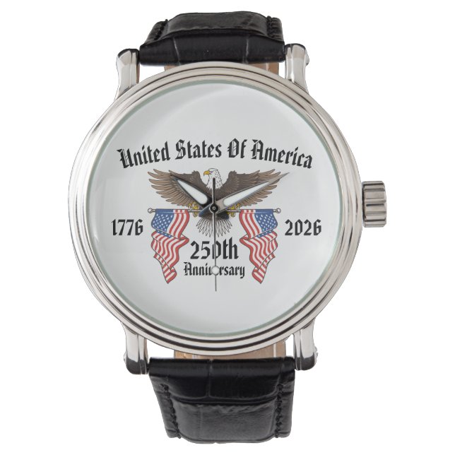 Montre 250th USA Anniversary 4th Of July Independence Day (devant)