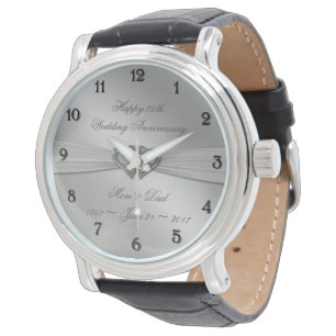 Montre 25e anniversaire Mariage d'argent classique