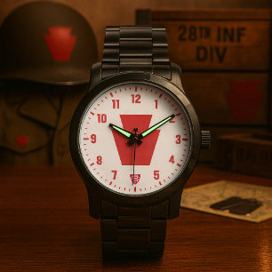 Montre 28e division d'infanterie "Bloody Bucket" Noir