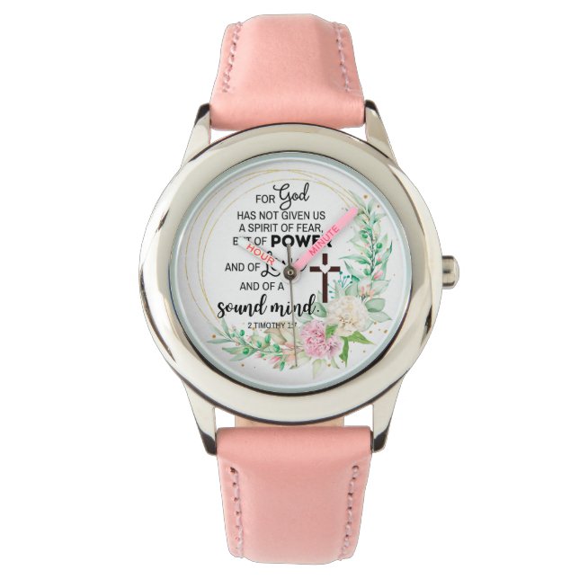 Montre 2 Timothée 1:7 Dieu n'a pas donné un esprit de peu (devant)
