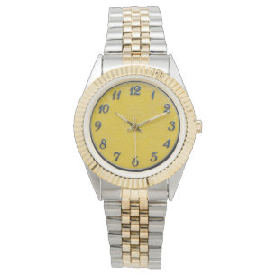 Montre 2 tons + Bracelet Cadran Citron