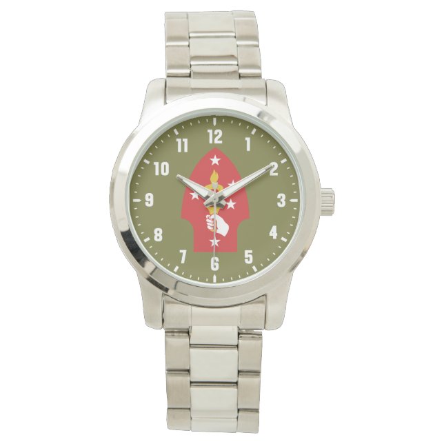 Montre 2e division maritime Acier inoxydable Silent Secon (devant)
