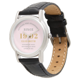 Montre 30e anniversaire 1992 Elégant rose Grey Chic pour