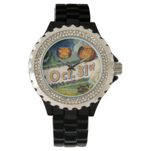 Montre 31 octobre Jack-o'-lantern Halloween Vintage