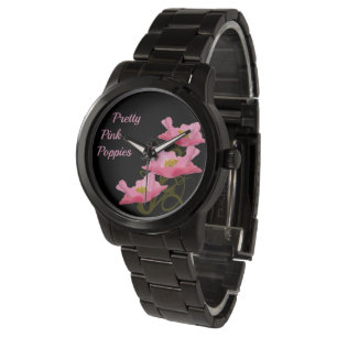 Montre 3 Fleurs Roses De Pavot Nombreux Personnalisé Fill