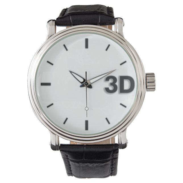 Montre 3D O'Clock 2-BL. (devant)