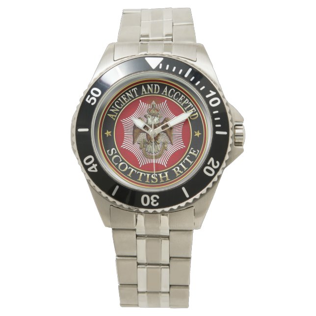 Montre [400] Aigle à deux têtes de Rite écossais (devant)