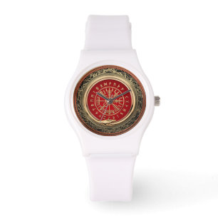 Montre [400] Boussole runique magique d'or de Vegvisir -