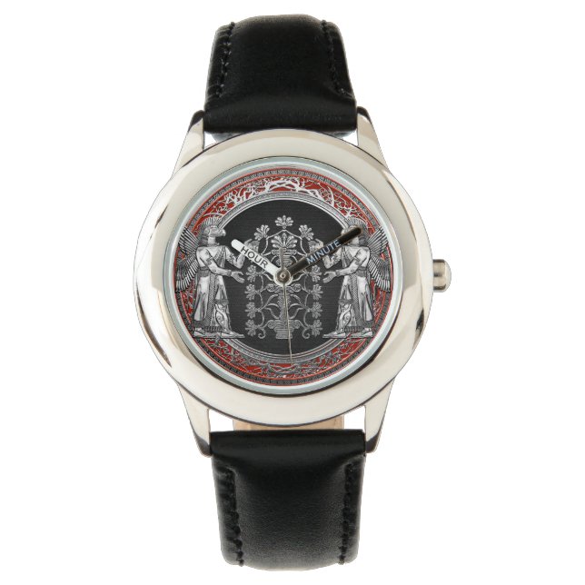 Montre [400] Deux Ninurtas d'argent avec arbre de vie (devant)