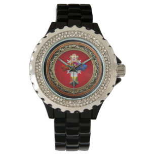 Montre [400] Rosy Cross (Croix Rose) sur Red & Gold