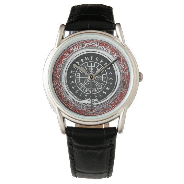 Montre [400] Vegvisir - Viking Silver Magic Runic Compass (devant)