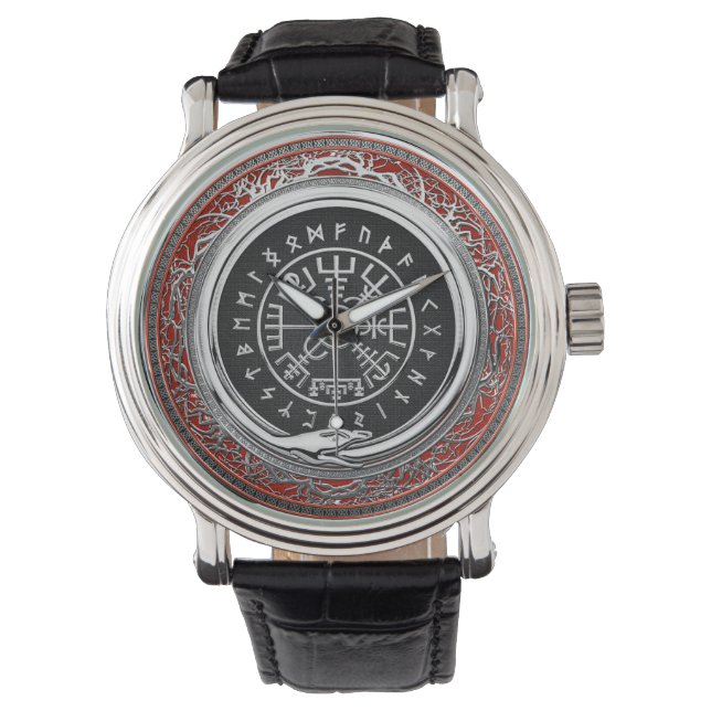 Montre [400] Vegvisir - Viking Silver Magic Runic Compass (devant)
