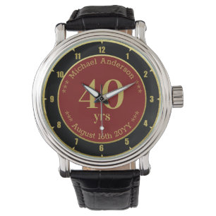 Montre 40 ans de retraite ou l'anniversaire Pocke personn