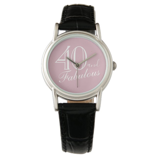 Montre 40 et fabuleux Pink élégant Script 40e anniversair (devant)