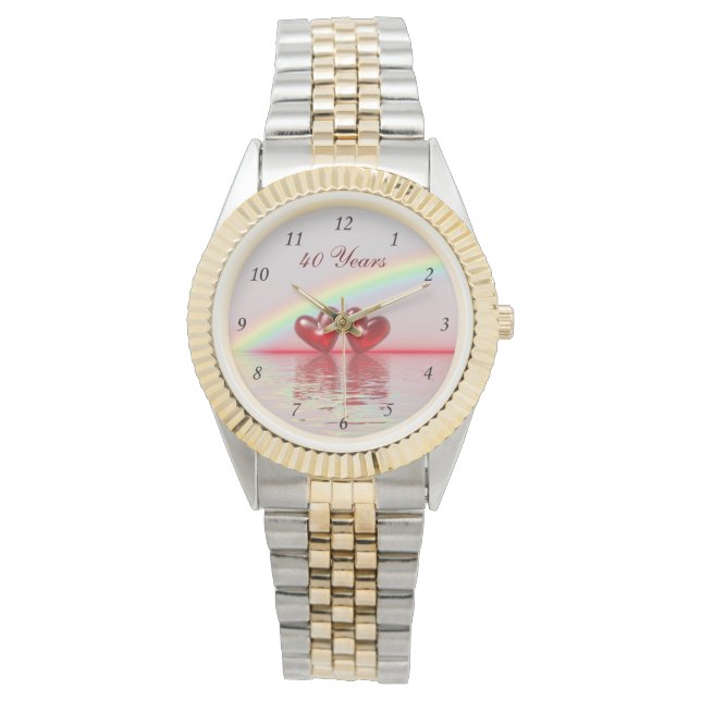 Montre 40e Anniversary Ruby Hearts (devant)