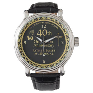 Montre 40E Ordination Anniversaire Prêtre PERSONNALISÉ