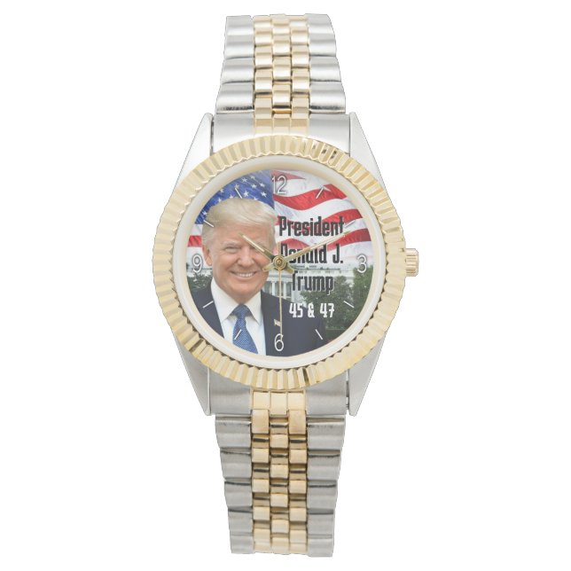 Montre 45 & 47 Maintenir le président Donald J Trump 2024 (devant)