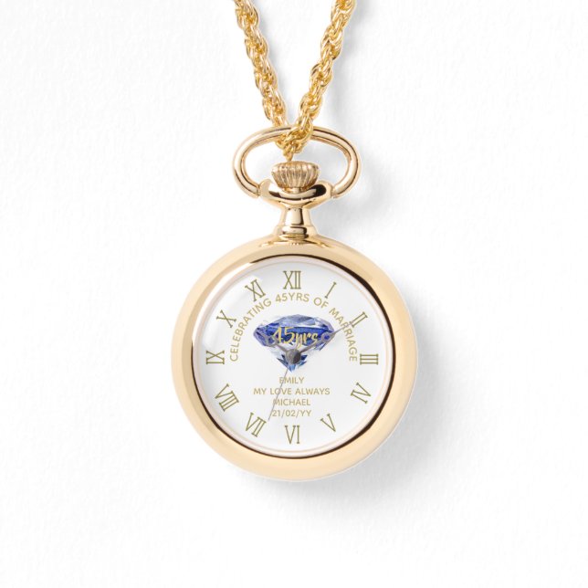 Montre 45e anniversaire du Mariage épouse - Commémoration (Recto)