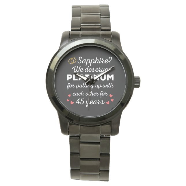 Montre 45e anniversaire du Mariage I - Sapphire Funny Cou (devant)