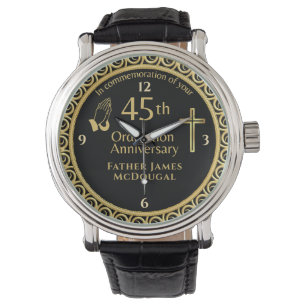 Montre 45E Ordination Anniversaire Prêtre PERSONNALISÉ