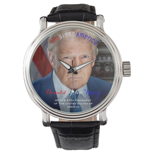 Montre 45ème et 47ème président des États-Unis Donald Tru (devant)