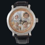 Montre 4 Collage photo avec courbure Texte personnalisé a<br><div class="desc">Ajoutez 4 photos et du texte pour faire une conservation spéciale pour un ami ou un événement familial. La bordure et l'arrière - plan peuvent être changés dans la zone de conception avancée. Utilisez vos photos Instagram carrés pour obtenir les meilleurs résultats ! POUR MODIFIER L'ARRIÈRE - PLAN - cliquez...</div>