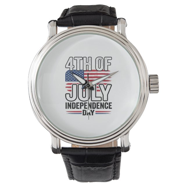Montre 4 juillet fête de l'indépendance conception de t-s (devant)