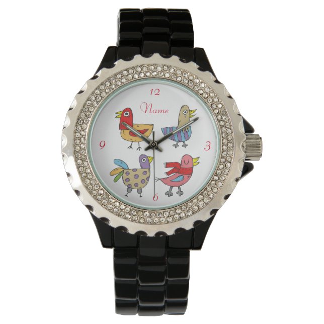 Montre 4 Oiseaux amusants Thunder_Cove (devant)