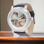 Montre 4 Photo personnalisée Collage personnalisé<br><div class="desc">Créez un Collage photo personnalisé unique customisé personnalisé 4 Photo watch de Ricaso - ajoutez vos propres 4 photos. parfait pour un cadeau pour vous-même ou pour d'autres.</div>