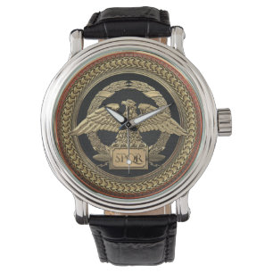 Montre [500] Aigle impérial romain d'or sur médaillon d