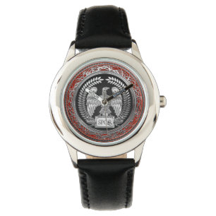 Montre [500] Eagle impérial romain argenté