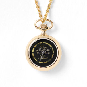 Montre 50e anniversaire de Mariage Femme Chiffre romain d