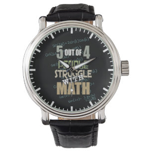 Montre 5 personnes sur 4 luttent contre les maths - nouve